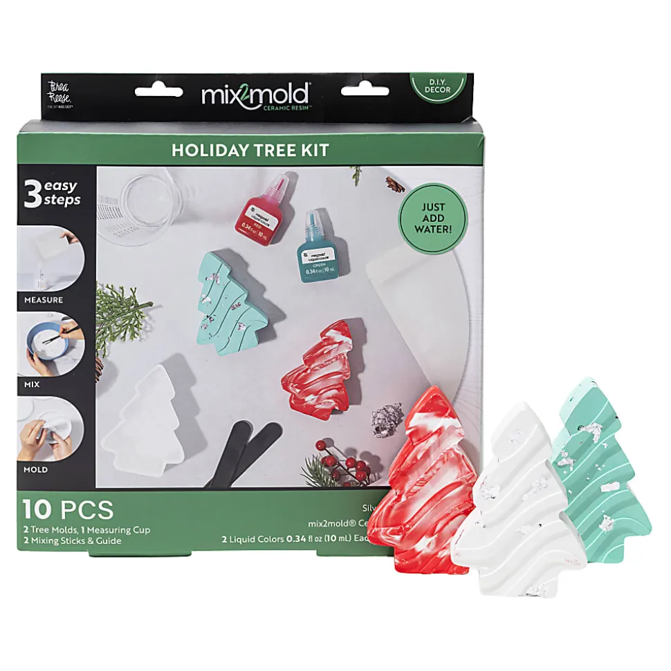 Brea Reese Mix2Mold Holiday Tree Kit, Kit Of 9 Pieces