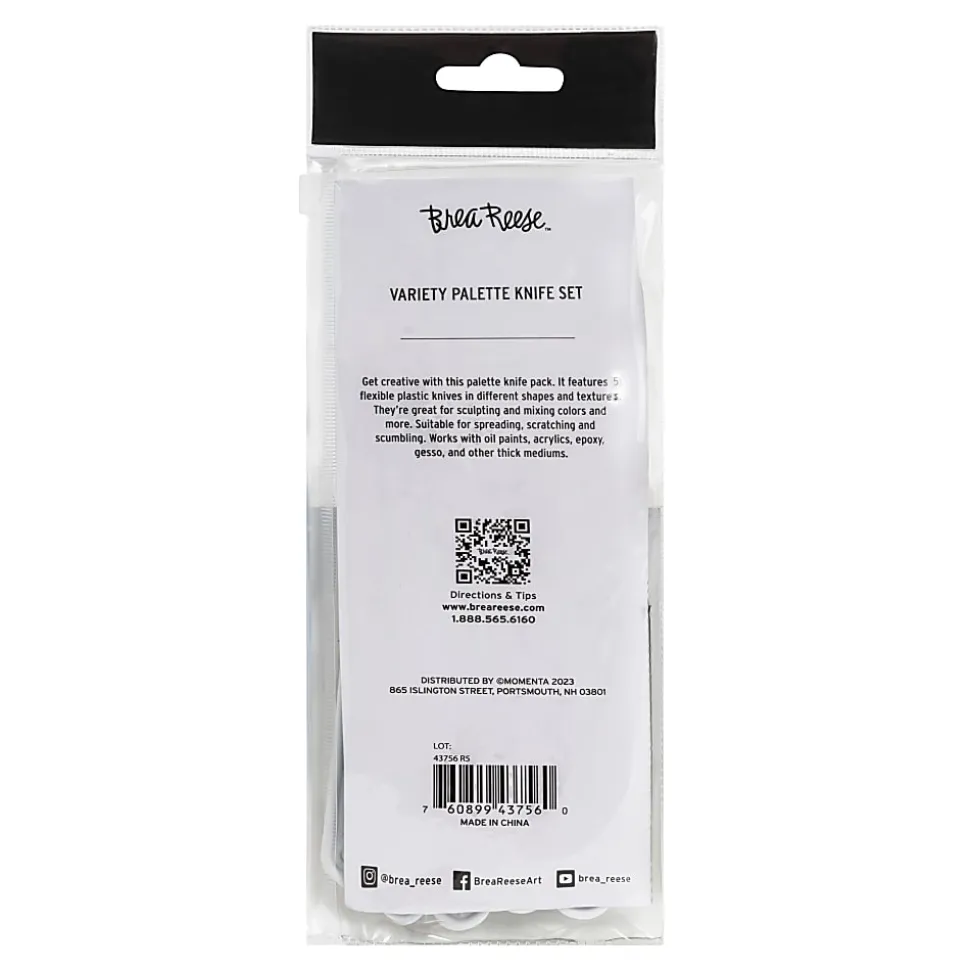 Brea Reese Palette Knives, White, Pack Of 5 Knives