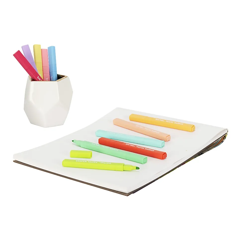 Brea Reese Pastel Markers, Pack Of 12 Markers, Chisel Point, Pastel Ink Colors