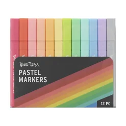 Brea Reese Pastel Markers, Pack Of 12 Markers, Chisel Point, Pastel Ink Colors
