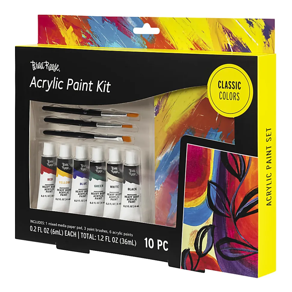 Brea Reese 10-Piece Acrylic Paint Kit, Classic Colors