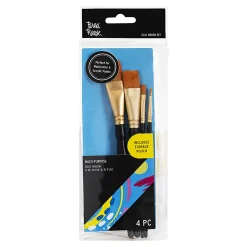 Brea Reese 4-Piece Flat Paintbrush Set, Black