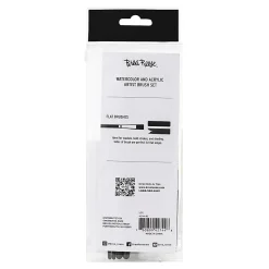 Brea Reese 4-Piece Flat Paintbrush Set, Black