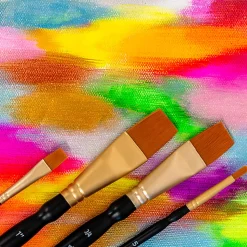 Brea Reese 4-Piece Flat Paintbrush Set, Black