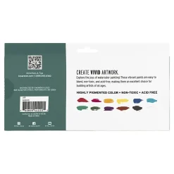 Brea Reese 12-Piece Professional Watercolor Paint Set, Jewel