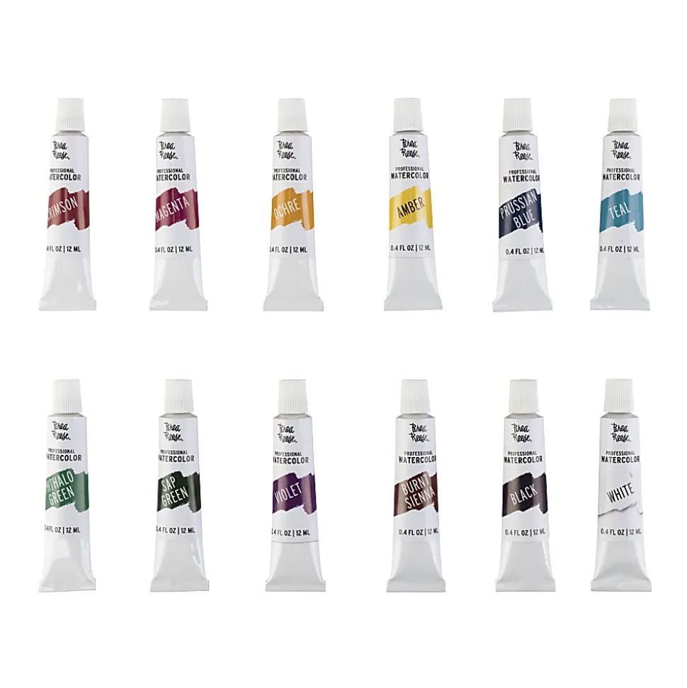 Brea Reese 12-Piece Professional Watercolor Paint Set, Jewel