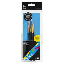 Brea Reese 4-Piece Round Paintbrush Set, Black