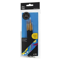 Brea Reese 4-Piece Round Paintbrush Set, Black