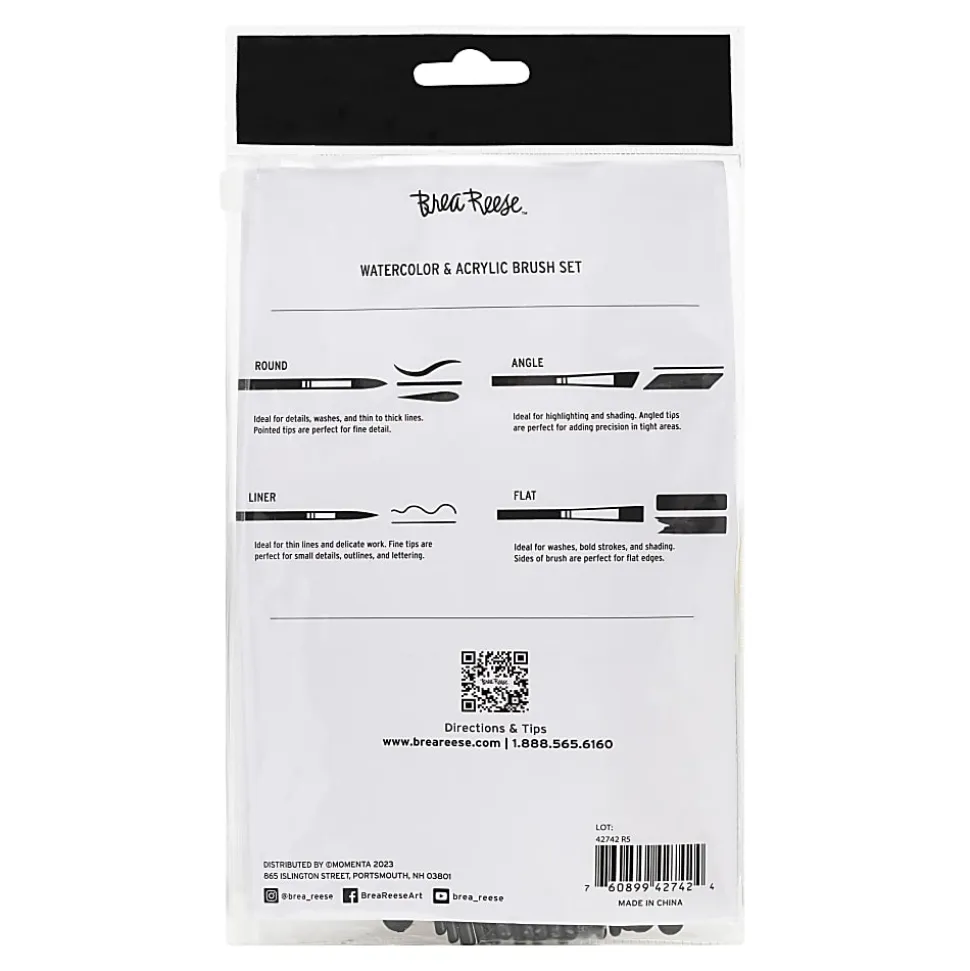 Brea Reese 25-Piece Value Paintbrush Set, Black