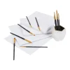 Brea Reese 10-Piece Value Paintbrush Set, Round/Flat/Angle/Filbert, Black