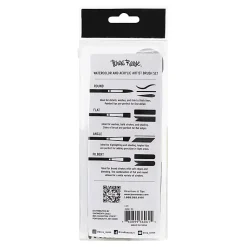 Brea Reese 10-Piece Value Paintbrush Set, Round/Flat, Black
