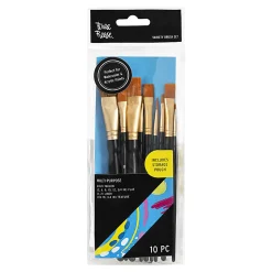 Brea Reese 10-Piece Variety Paintbrush Set, Black