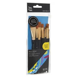 Brea Reese 10-Piece Variety Paintbrush Set, Black