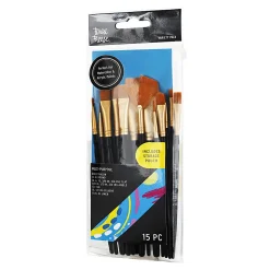 Brea Reese 15-Piece Variety Paintbrush Set, Black