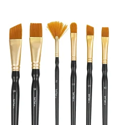Brea Reese 15-Piece Variety Paintbrush Set, Black