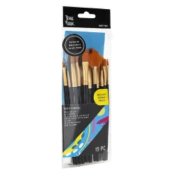 Brea Reese 15-Piece Variety Paintbrush Set, Black