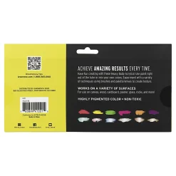 Brea Reese Professional Heavy-Body Acrylic Paint, 12 Neon & Metallic