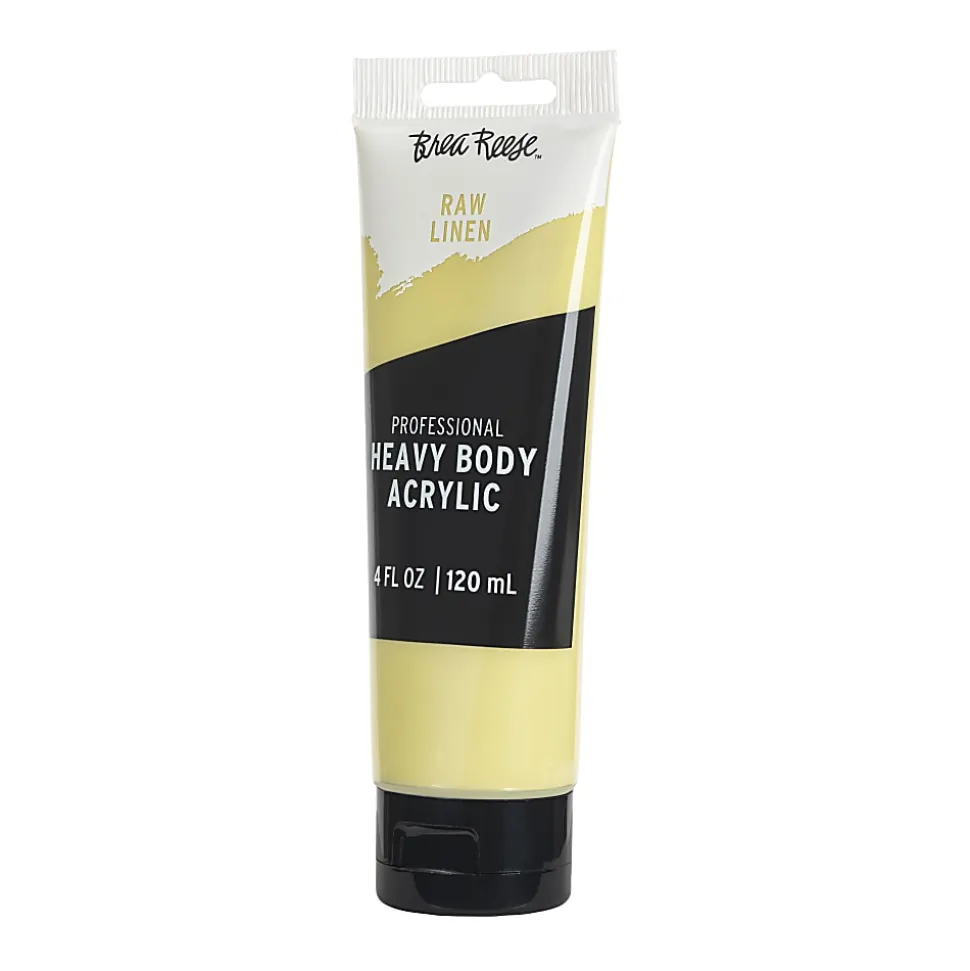 Brea Reese Professional Heavy-Body Acrylic Paint, 4 Oz, Raw Linen