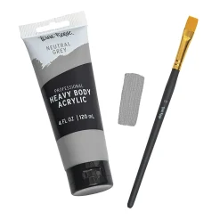 Brea Reese Professional Heavy-Body Acrylic Paint, 4 Oz, Neutral Gray