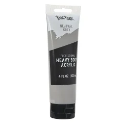 Brea Reese Professional Heavy-Body Acrylic Paint, 4 Oz, Neutral Gray