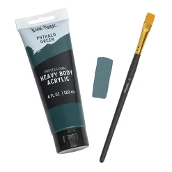 Brea Reese Professional Heavy-Body Acrylic Paint, 4 Oz, Phthalo Green