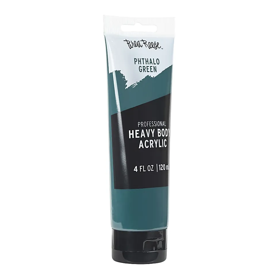 Brea Reese Professional Heavy-Body Acrylic Paint, 4 Oz, Phthalo Green
