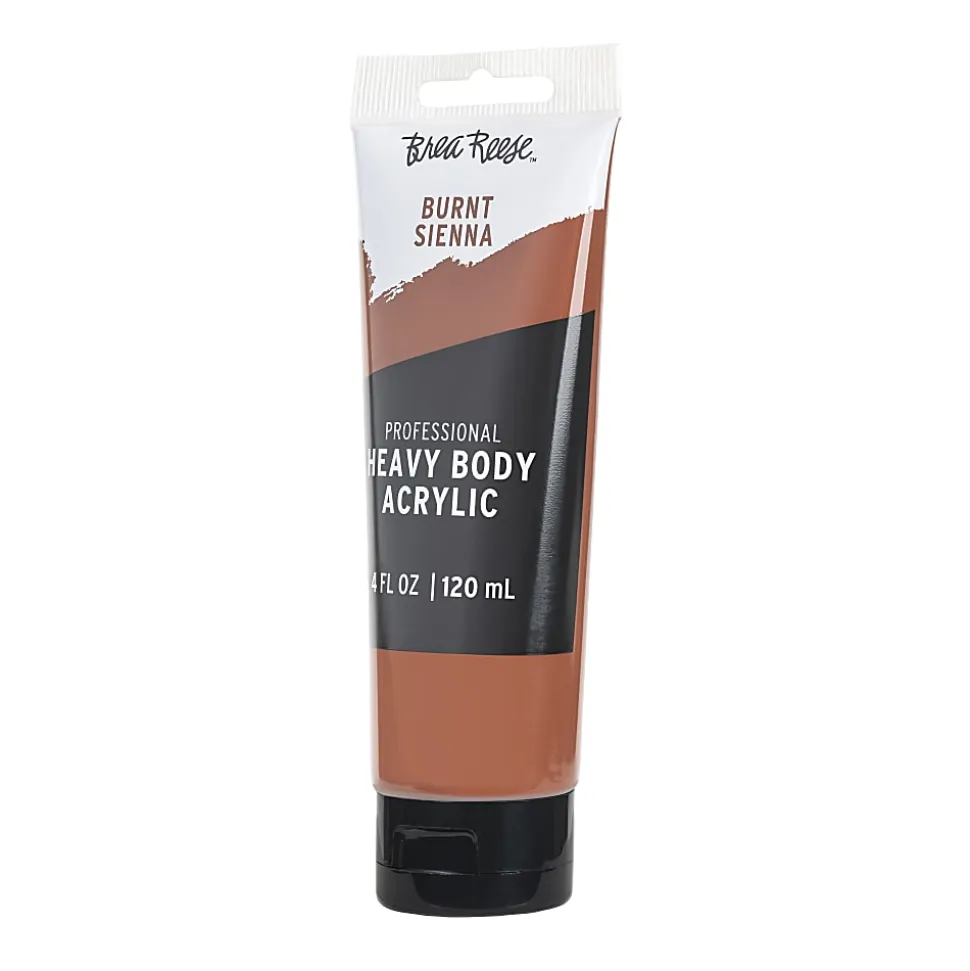 Brea Reese Professional Heavy-Body Acrylic Paint, 4 Oz, Burnt Sienna