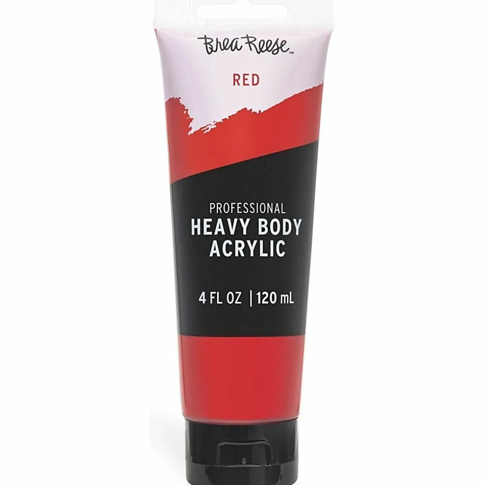 Brea Reese Professional Heavy-Body Acrylic Paint, 4 Oz, Red