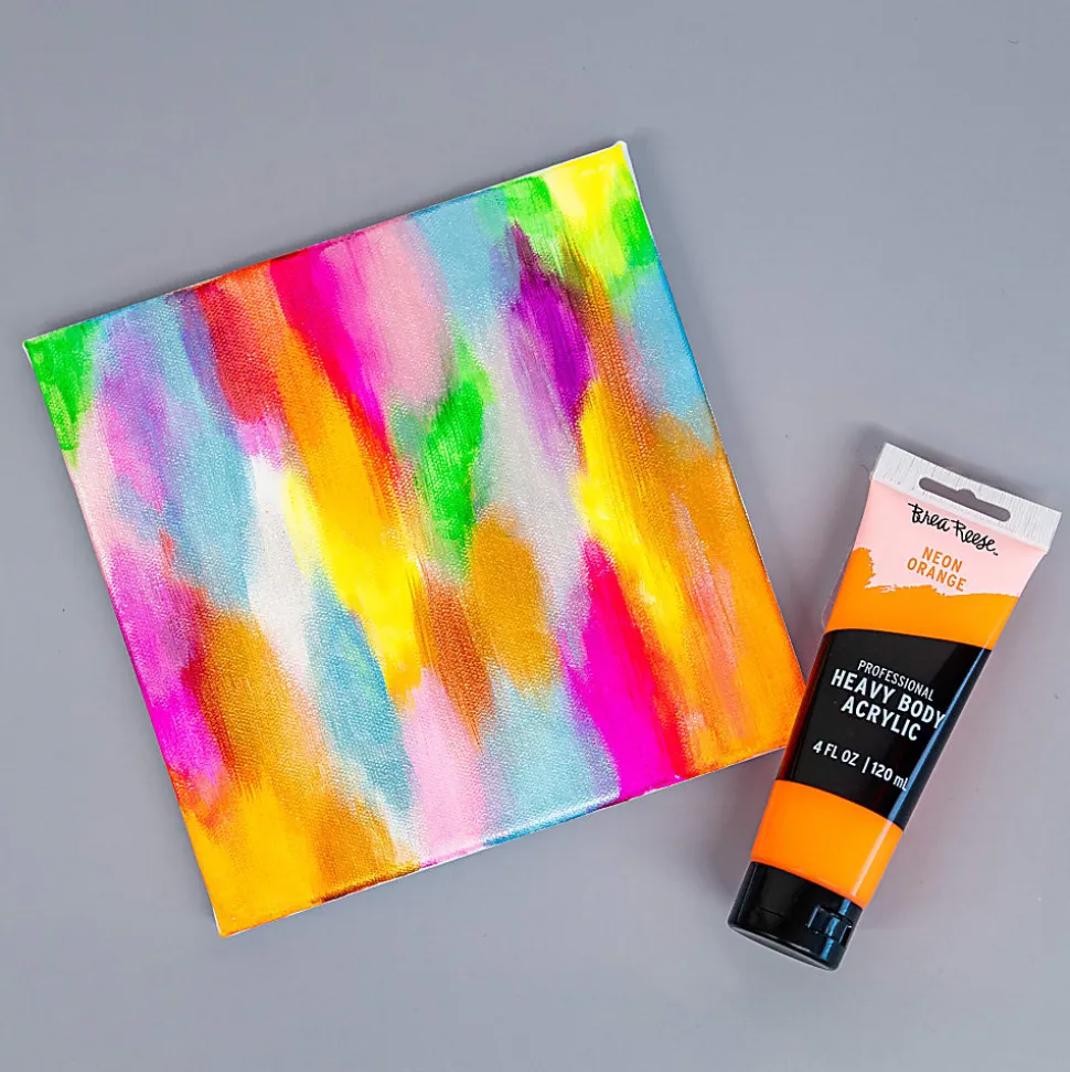 Brea Reese Professional Heavy-Body Acrylic Paint, 4 Oz, Neon Orange