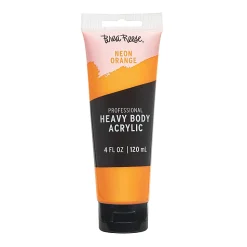 Brea Reese Professional Heavy-Body Acrylic Paint, 4 Oz, Neon Orange