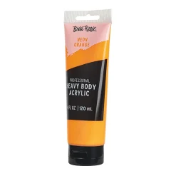 Brea Reese Professional Heavy-Body Acrylic Paint, 4 Oz, Neon Orange
