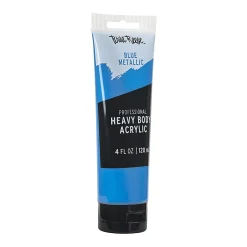Brea Reese Professional Heavy-Body Acrylic Paint, 4 Oz, Metallic Blue