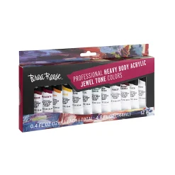 Brea Reese Professional Heavy-Body Acrylic Paint, 12 Jewel-Toned Colors