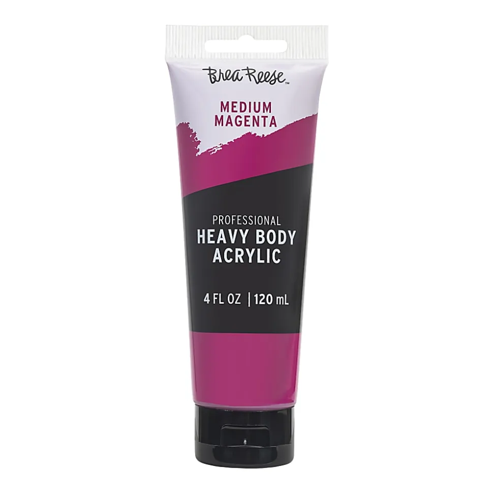 Brea Reese Professional Heavy-Body Acrylic Paint, 12 Classic Colors