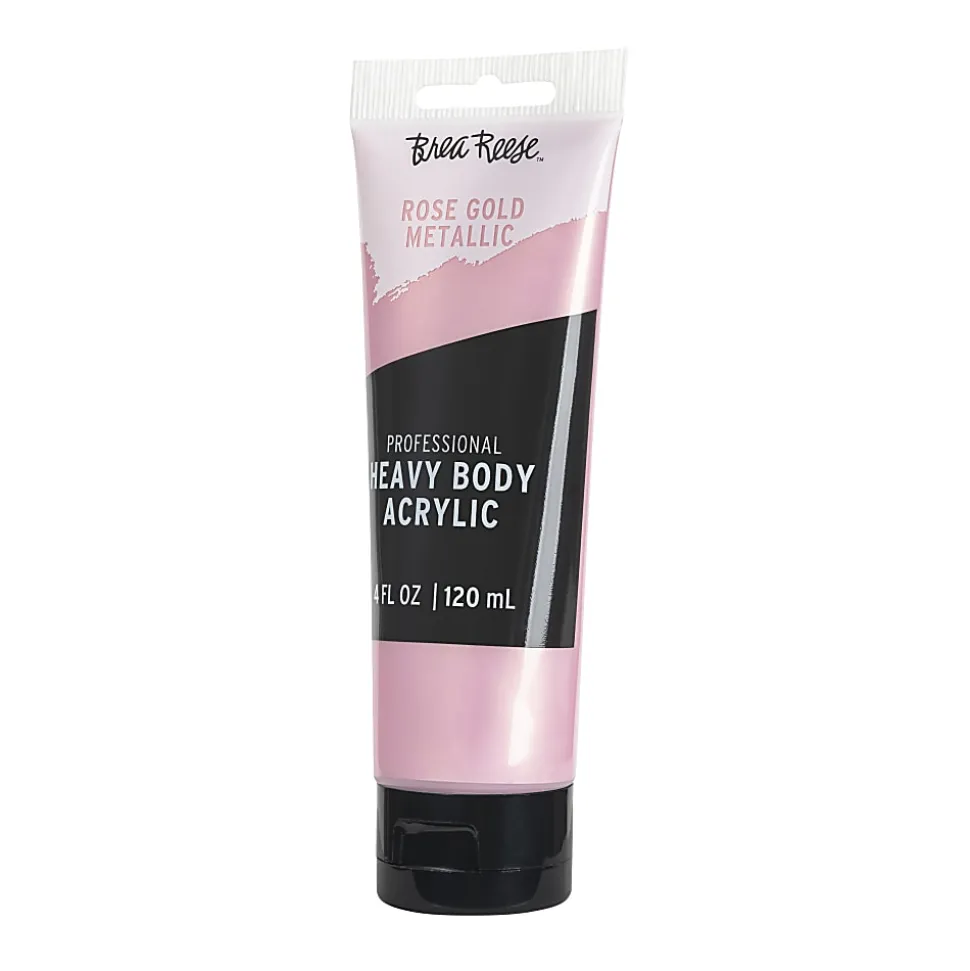 Brea Reese Professional Heavy-Body Acrylic Paint, 4 Oz, Rose Gold