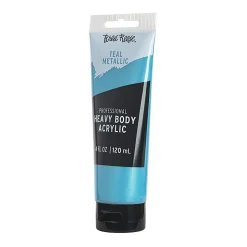 Brea Reese Professional Heavy-Body Acrylic Paint, 4 Oz, Metallic Teal