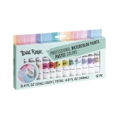 Brea Reese Professional Watercolor Paint, Pastel Colors, Set Of 12 Tubes