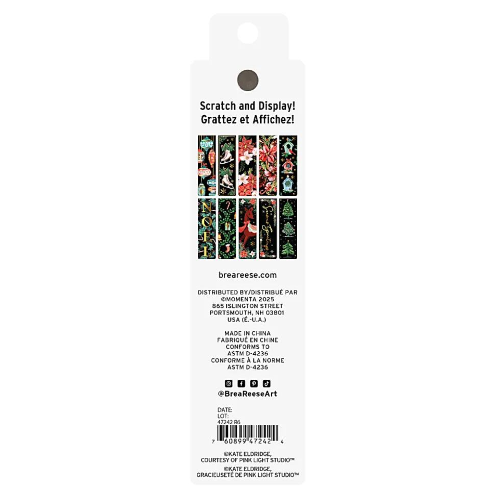 Brea Reese Scratch Art Bookmarks, Ornaments, Set Of 11 Pieces