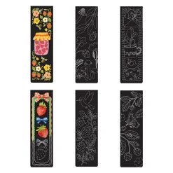Brea Reese® Scratch Art Bookmark Kit, Strawberry, 1-9/10" x 7", Kit Of 11 Pieces