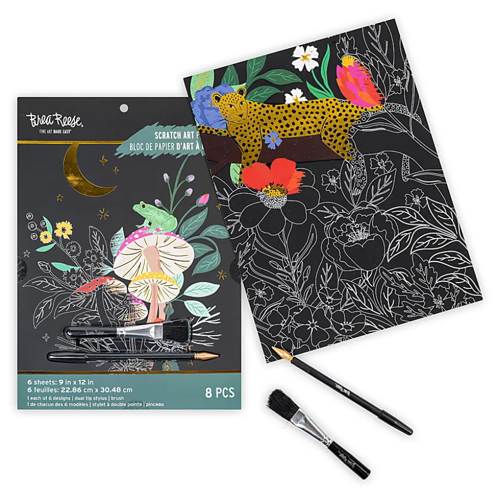 Brea Reese® Scratch Art Paper Pad Kit, 9” x 12”, Mythical Creatures