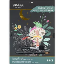 Brea Reese® Scratch Art Paper Pad Kit, 9” x 12”, Mythical Creatures