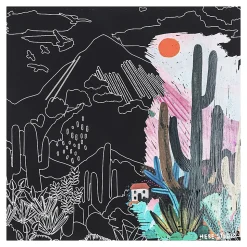 Brea Reese® Scratch Art Paper Pad Kit, 8” x 8”, Vibrant Landscapes