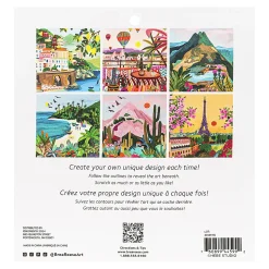 Brea Reese® Scratch Art Paper Pad Kit, 8” x 8”, Vibrant Landscapes