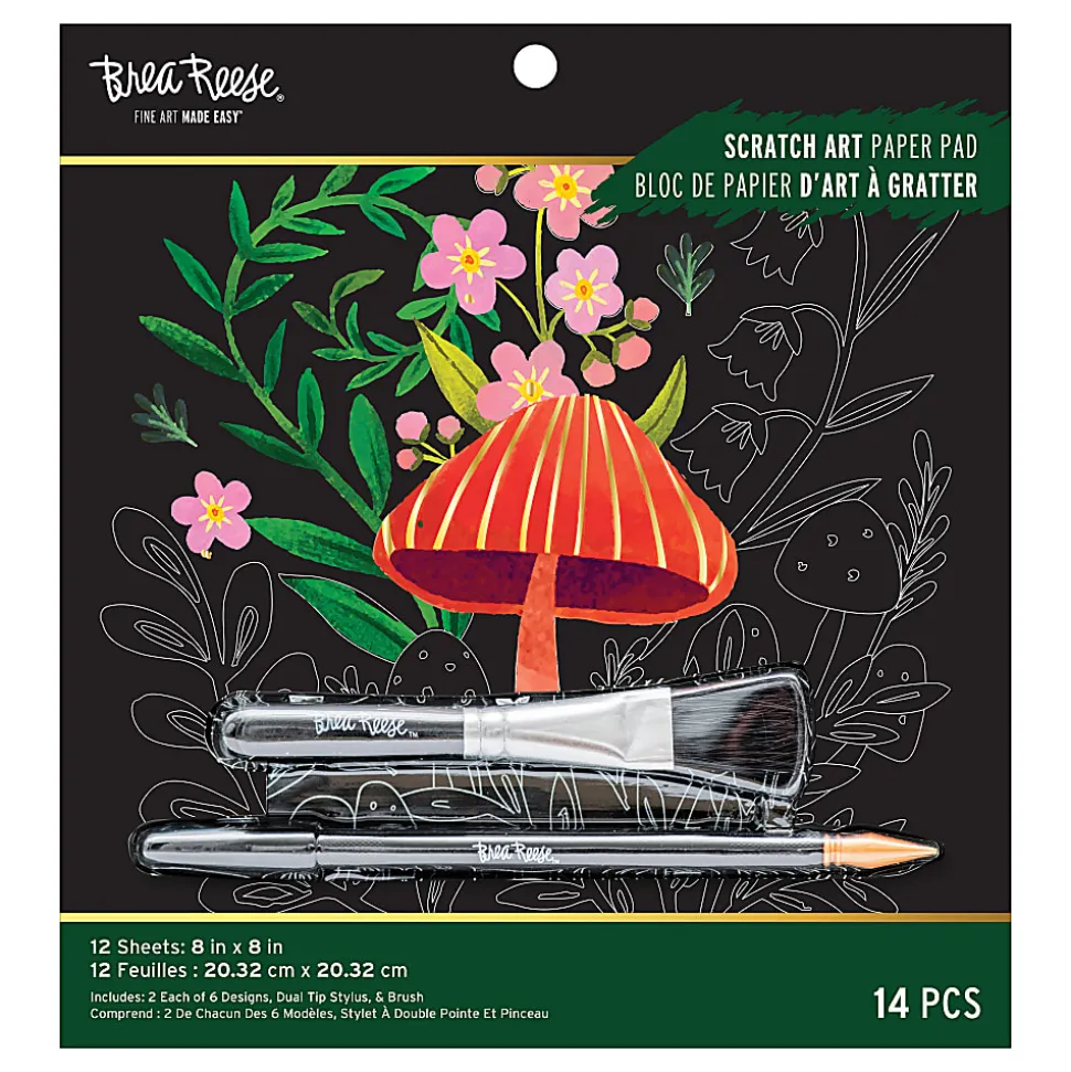 Brea Reese® Scratch Art Paper Pad, 8" x 8", Woodland