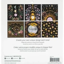 Brea Reese® Scratch Art Paper Pad Kit, 8” x 8”, Celestial Skies