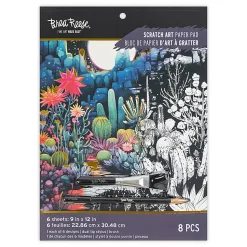 Brea Reese® Scratch Art Paper Pad Kit, 9” x 12”, Magical Vistas