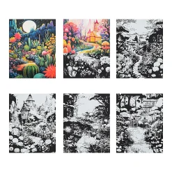 Brea Reese® Scratch Art Paper Pad Kit, 9” x 12”, Magical Vistas
