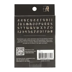 Brea Reese Script Cardstock Stencils, 2", White,  Pack Of 24 Stencils