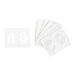 Brea Reese Script Cardstock Stencils, 2", White,  Pack Of 24 Stencils