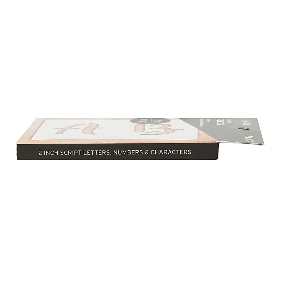 Brea Reese Script Cardstock Stencils, 2", White, Pack Of 24 Stencils